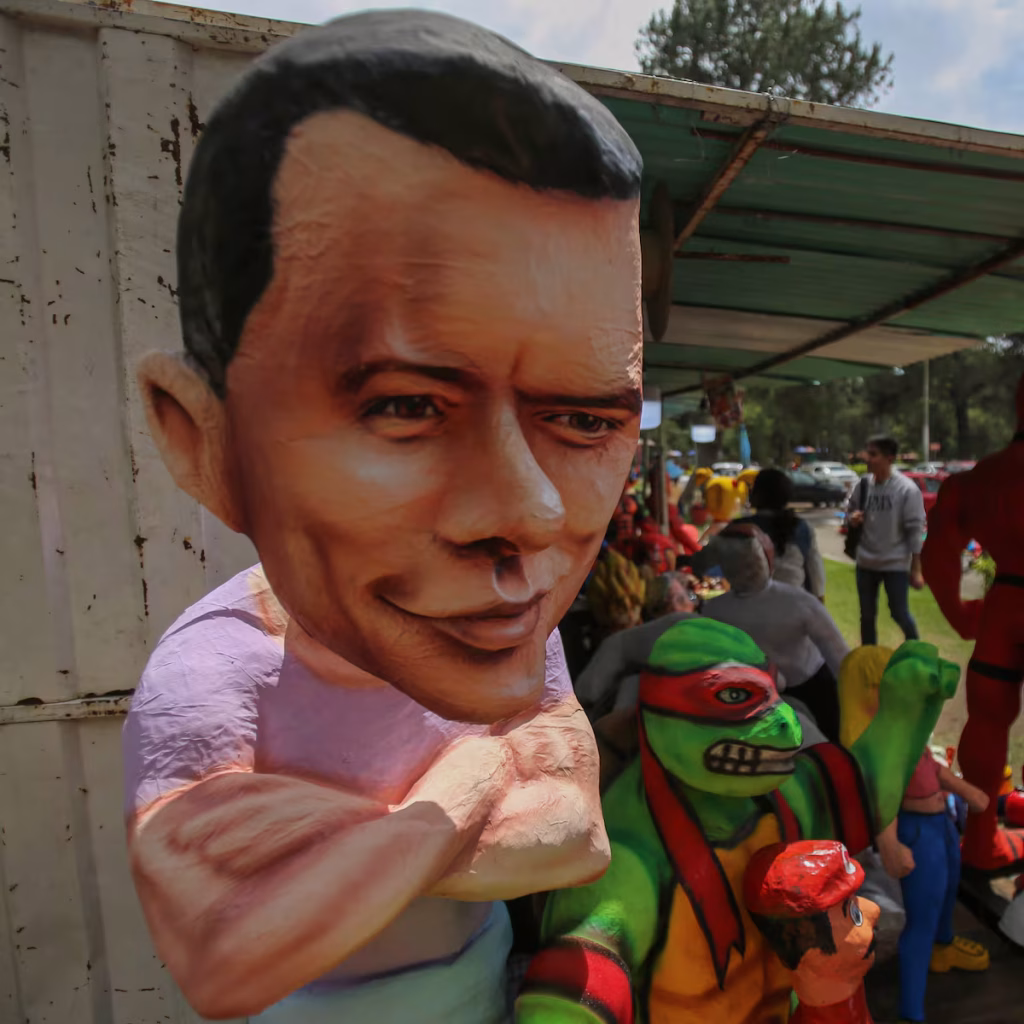 Monigote inspirado en el presidente de Ecuador